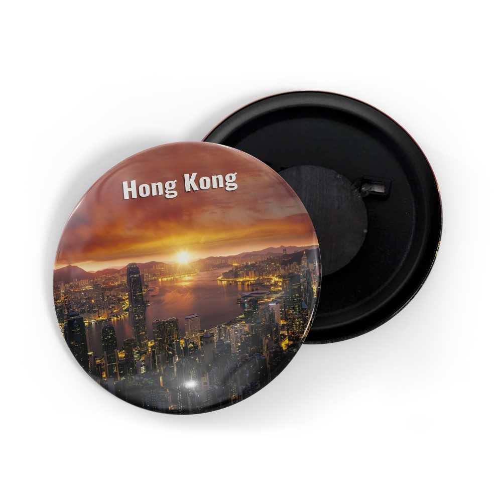 dhcrafts Fridge Magnet Multicolor Famous Tourist Place Hong Kong Glossy Finish Design Pack of 1